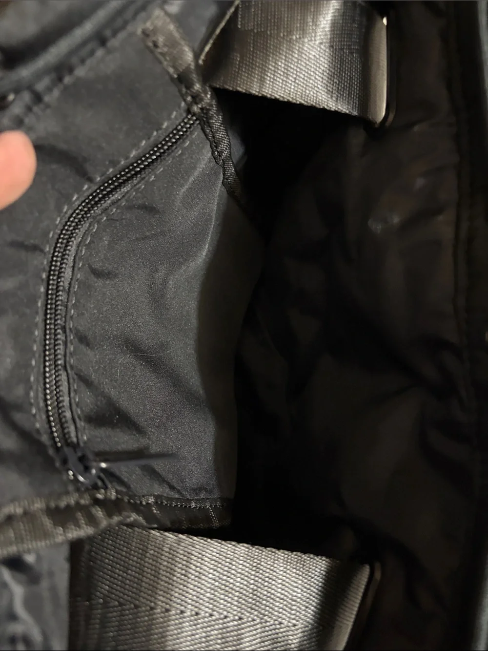 Beyond Yoga Black Nylon Tote-Style Backpack